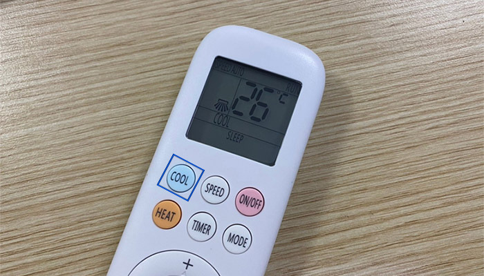 Chế độ Cool ở điều hòa thông thường được ký hiệu với hình bông tuyết hoặc chữ COOL