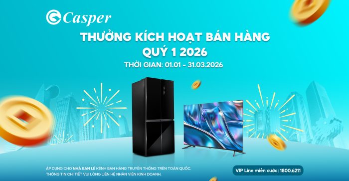 THƯỞNG KÍCH HOẠT BÁN HÀNG QUÝ 1/2026 LÊN TỚI 50.000Đ/ CHIẾC TỦ LẠNH HOẶC TIVI*
